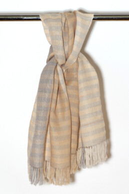 handwoven plaid, wool and linen combination